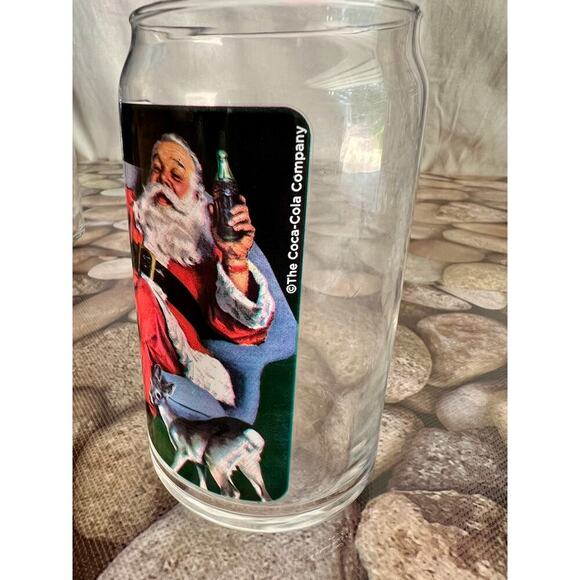 (4) HOLIDAY SANTA COCA COLA GLASSES - Picture 8 of 11
